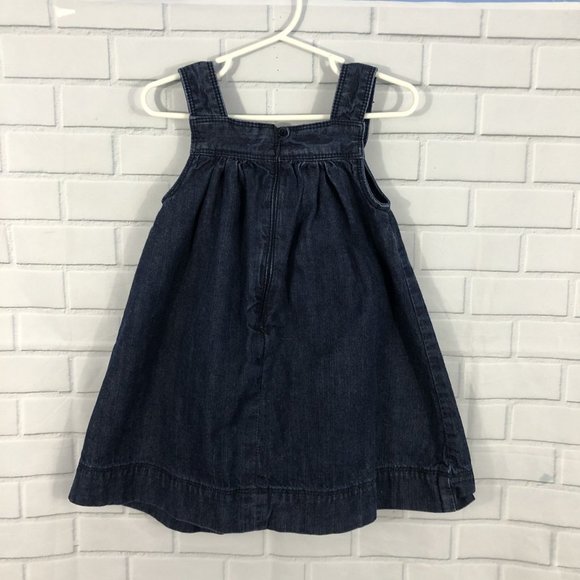 SOLD! GAP Baby Gap Denim Button Dress 2yr - Picture 3 of 6